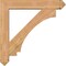 Ekena Millwork Imperial Arts and Crafts Smooth Bracket w/ Offset Brace, Western Red Cedar, 7 1/2"W x 42"D x 42"H BKT0806X42X42IMP03SWR - alternate 4